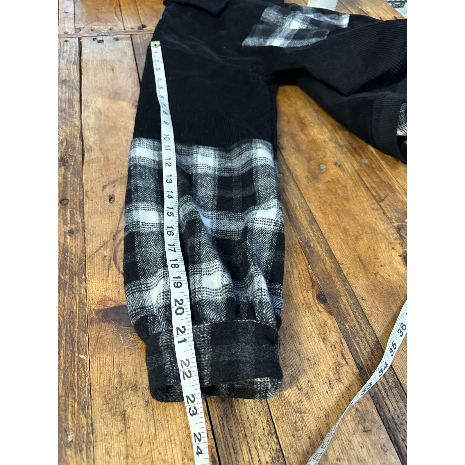 Entro Corduroy Plaid Patchwork Jacket Women's M C… - image 10