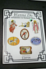 SP17 Stained Glass Pattern Book, Wanna Do, Keepsakes in Stained Glass, Battoe