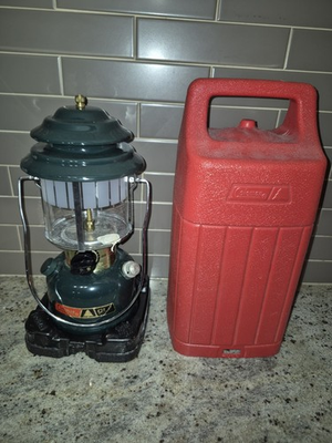 #ad Coleman 288 CL2 Adjustable Lantern Green w Original Red Case $60.00