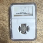 NGC F15 1914-D Barber Dime 10C Silver Business Strike Cert 3507482-129