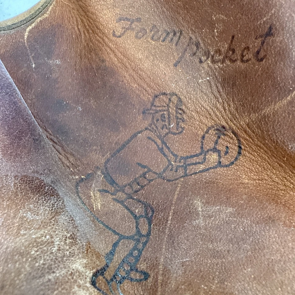 De colección 1940-50 Catchers Mitt Cleveland Indians Catcher Jim Hegan Foto 3 de 4