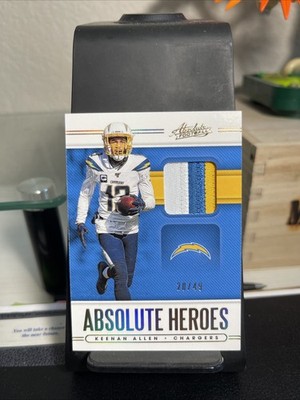Keenan Allen 2020 Panini Absolute Heroes Football /49 Game Worn 3 Color Patch