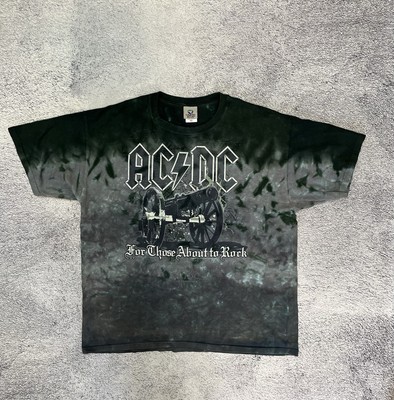 AC/DC 2006 Vintage Liquid Blue T-Shirt XL Rock Band Gun Cotton Tee