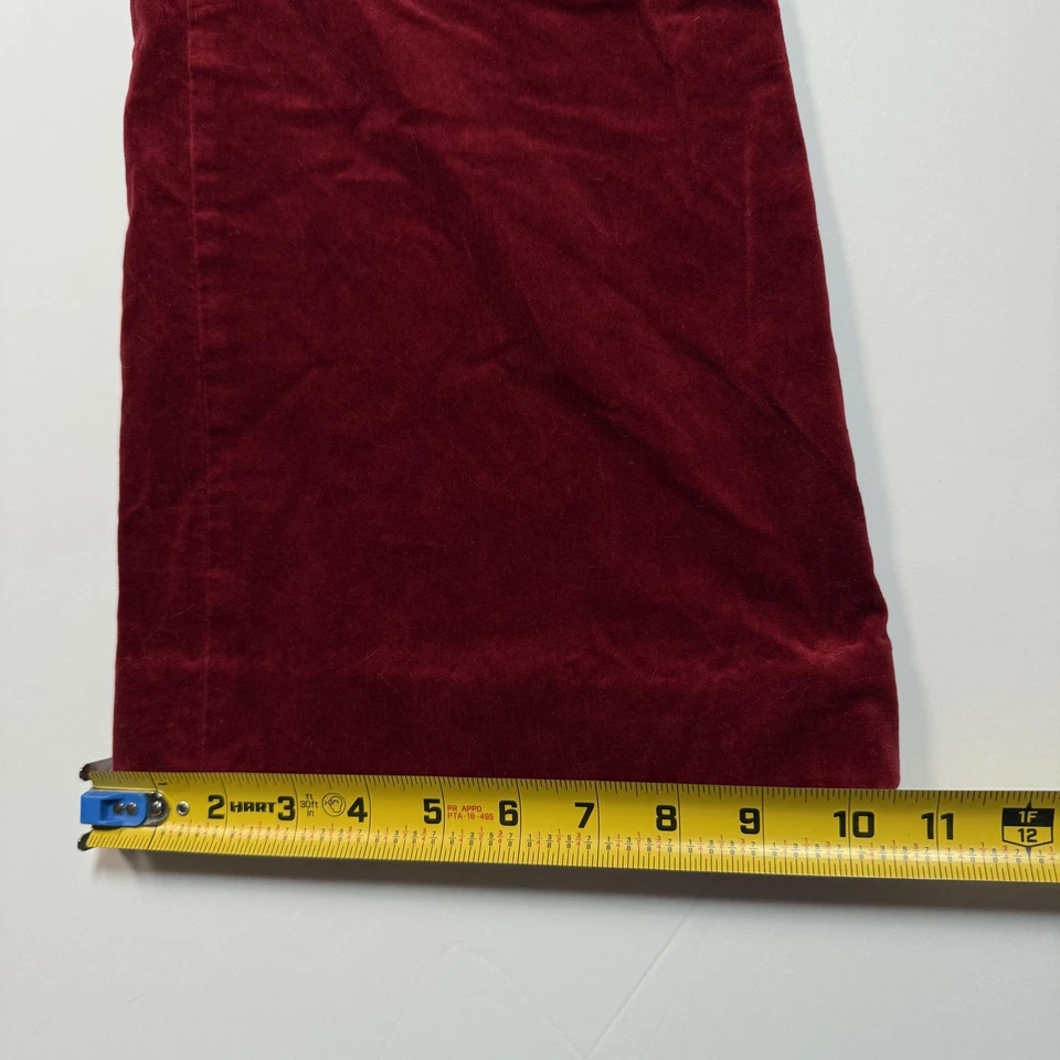 Pantalones The Limited para mujer 4 borgoña corte de bota acampanado terciopelo elástico Foto 3 de 4