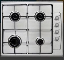 Image of Essentials 60cm 4 Burner Gas Hob With Quick ignition Stainless Steel- CGHOBX21