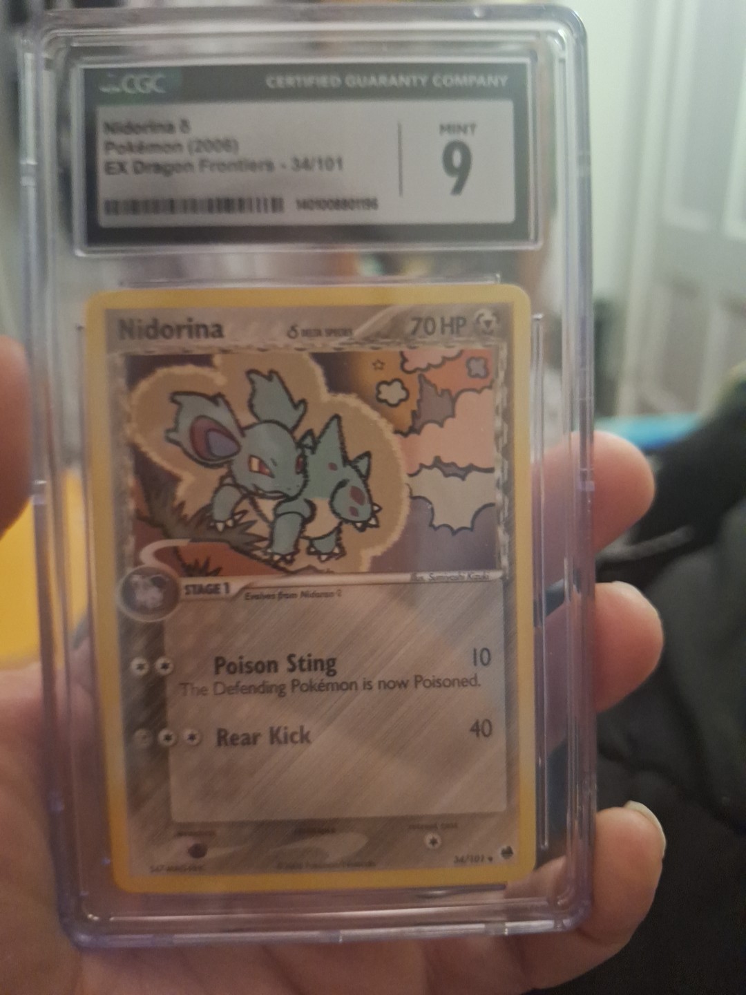 Pokemon Nidorina #34 EX Dragon Frontiers 2006 - CGC 9 Mint