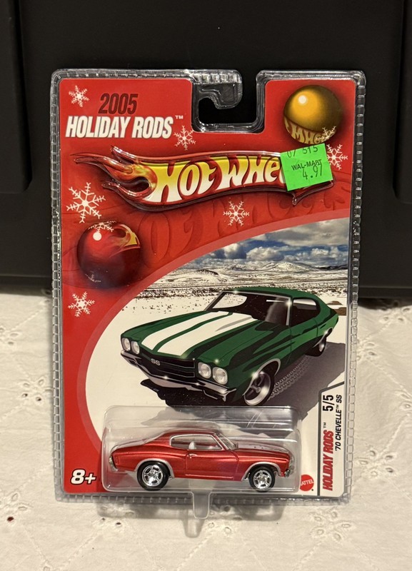 2005 HOT WHEELS HOLIDAY RODS  '70 CHEVELLE SS  RED 5/5 LIMITED EDITION
