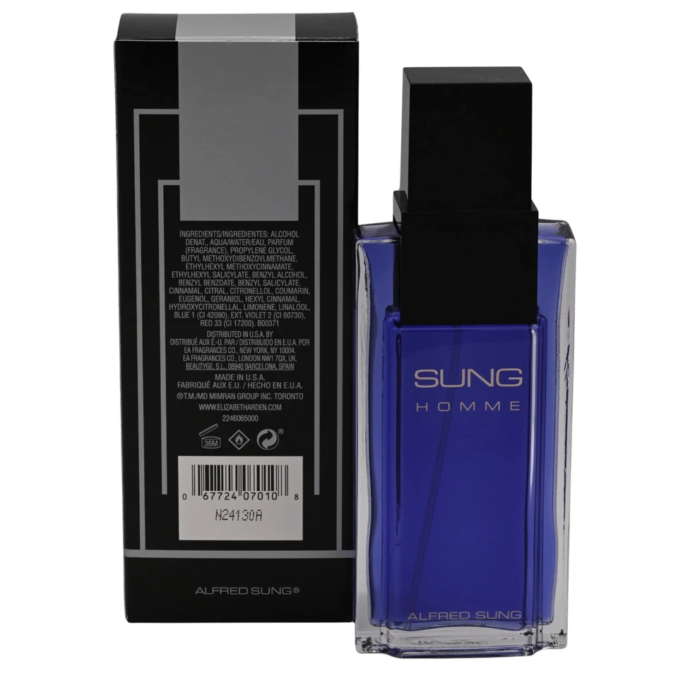 Sung Homme Alfred Sung 男士古龙水 EDT 3.3 / 3.4 盎司全新带盒 — 第 4/4 张图片