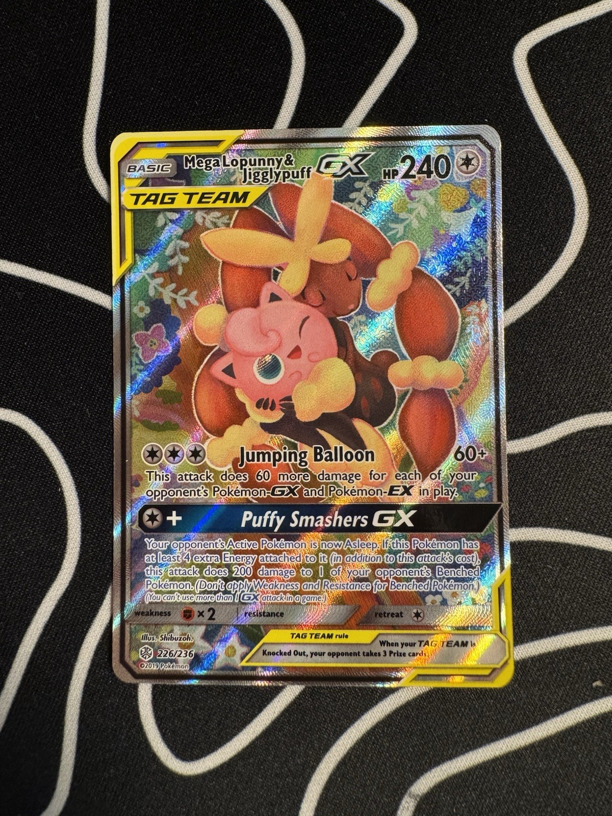 Mega Lopunny & Jigglypuff GX 226/236 SM Cosmic Eclipse Alternate Art NM