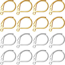 240Pcs French Earring Hooks - Hypoallergenic Lever Back Ear Wires with Open Loop