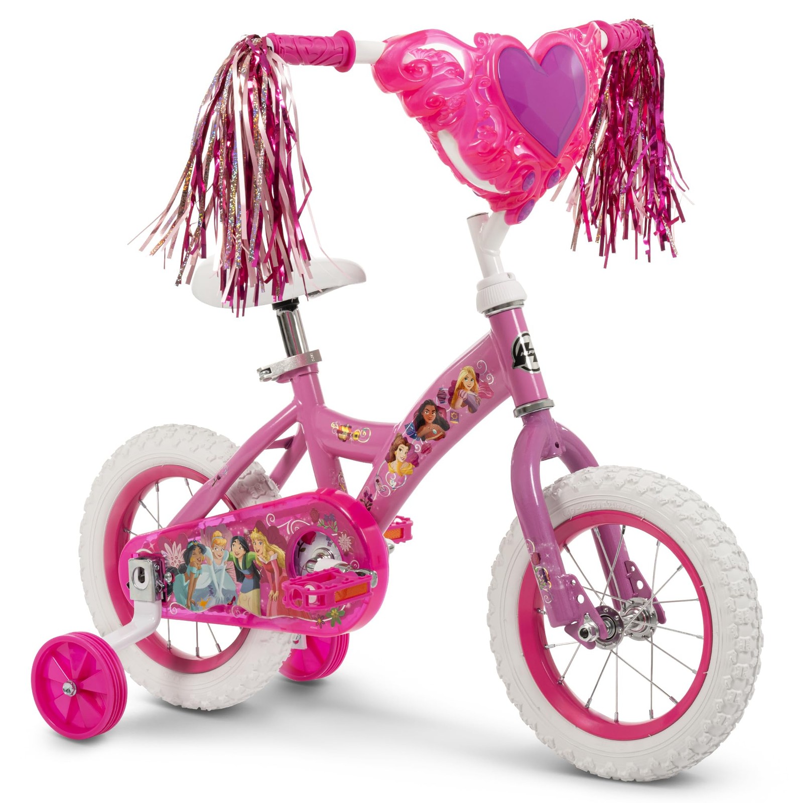 Girls First Bike Disney Princess 12 Pink with Training Wheels Ages 3-5