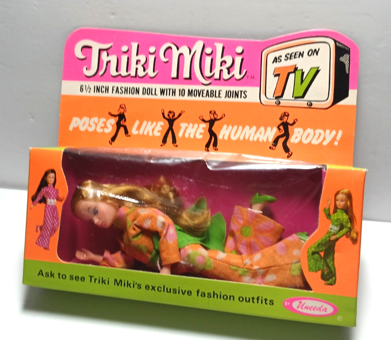 1970's Triki Miki doll by Uneeda  /NRFB/ 6 1/2 inch with 10 moveable joints