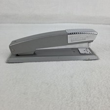 Bostitch Stapler Gray  Chrome Model B12 Made In USA Vintage Excellent Condition