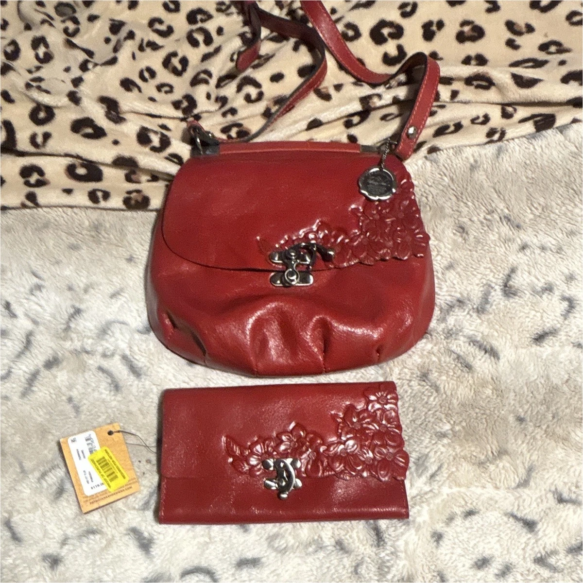 Patricia Nash Small Red Leather Convertible Backpack Patricia Nash Annalie Leather Convertible Sling Backpack  main image 3
