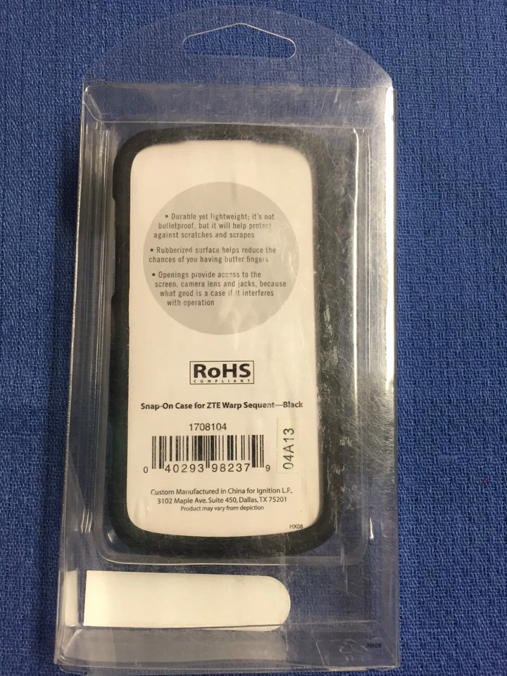Point Mobil Black Snap-On Rubber Case Cover Shell for ZTE Wrap Sequent - Image 2 of 4