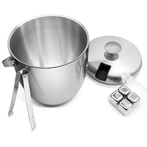 ice bucket with tongs in lid