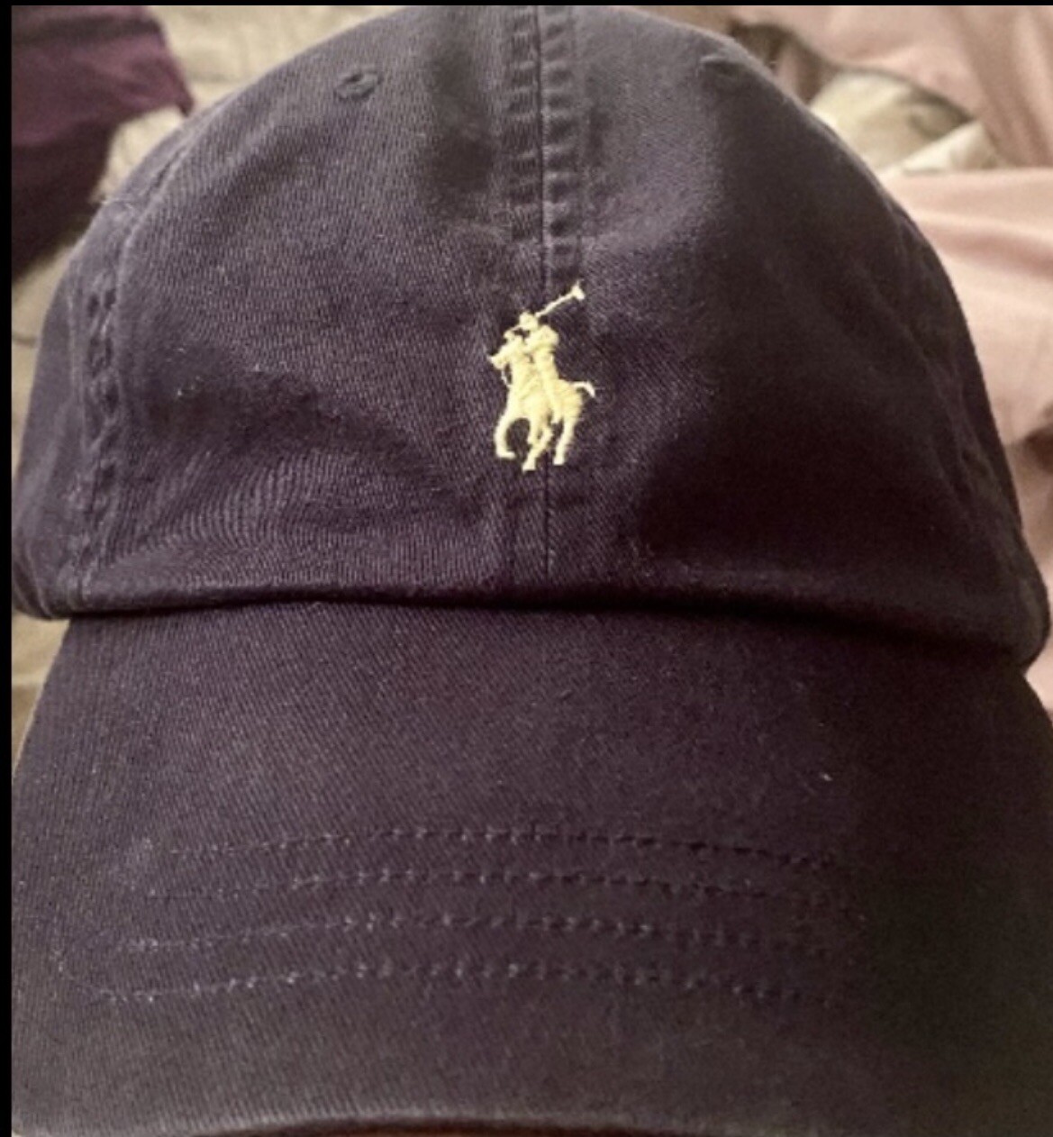 Cappello berretto baseball Polo Ralph Lauren ricamato cinturino pony blu navy