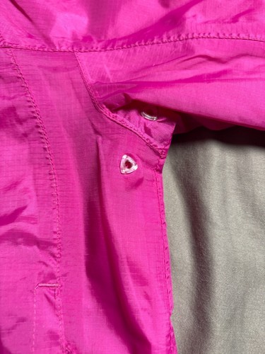 L.L. Bean Pink Windbreaker Jacket Size 6-7 Full Zip Hooded Light Weight Kids - Picture 8 of 23