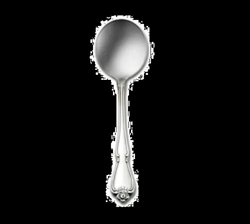 Oneida 2552SBLF Arbor Rose Stainless Steel 6" Bouillon Spoon - 3 Doz