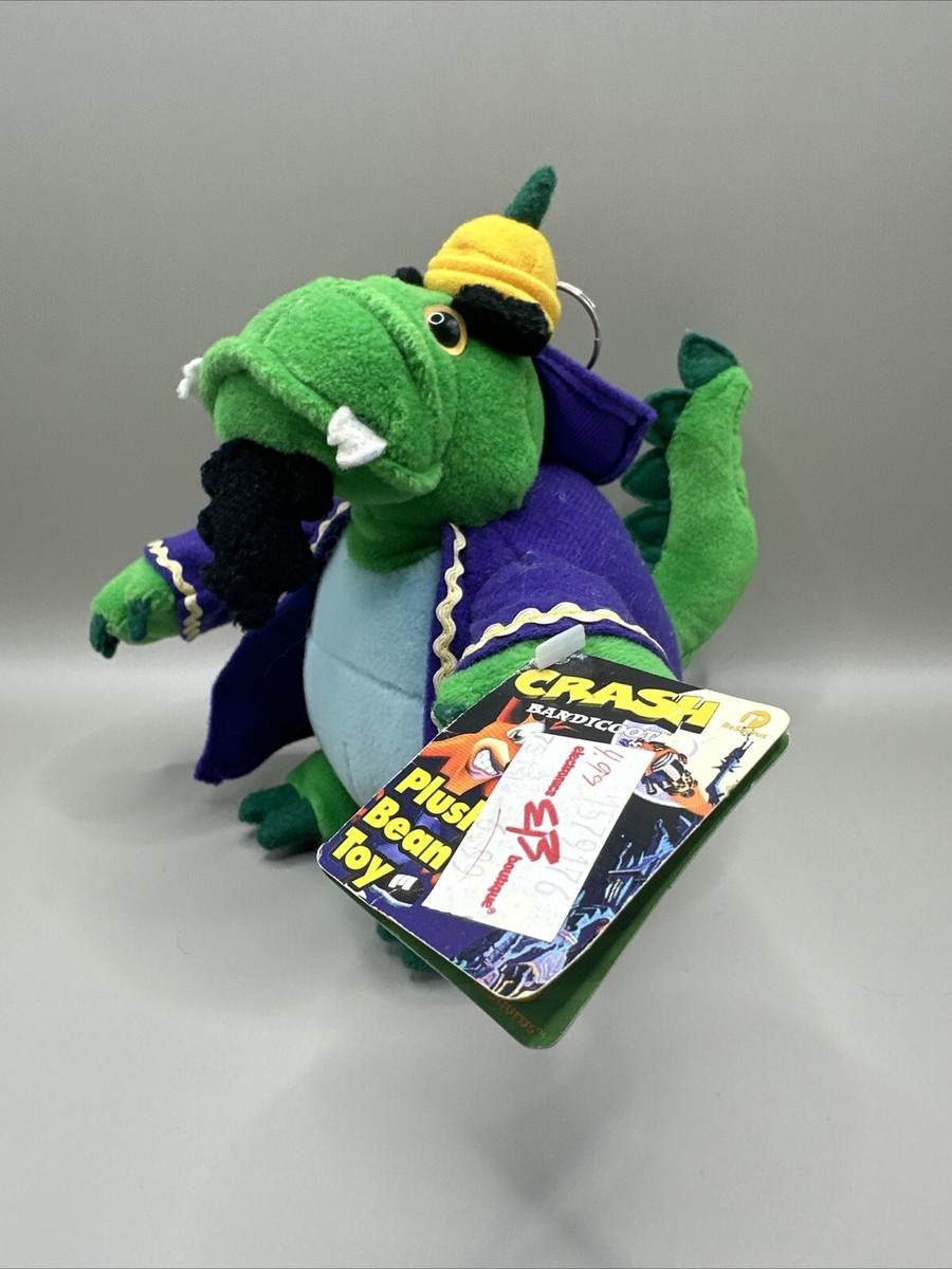 1998 ReSaurus Crash Bandicoot - Komodo Moe- Plush Bean Bag