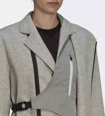 NEU ADIDAS Y-3 CH1 WOOL FLANNEL DAMEN MANTEL GR S