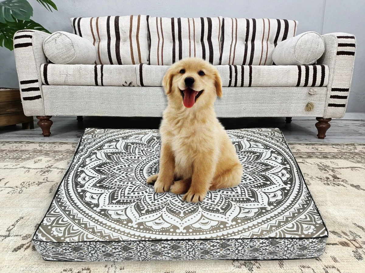 Dog bed as floor pillow top