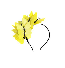 Beautiful Headband Women Butterfly Hairband Girl Hair Accessories Crown Yellow