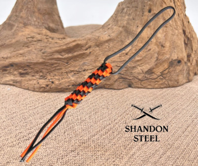 We Knife Co Ltd Paracord Lanyard A03C Pocket Knife Accessory Orange Black NIB