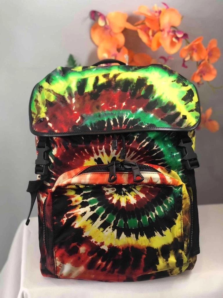 VALENTINO Garavani Tie-dye Flap Top Nylon Backpack Multicolor