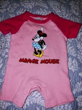 Disney Store Girls Sz. 0-3 Month Minnie Mouse Romper. Cute, Great Shape