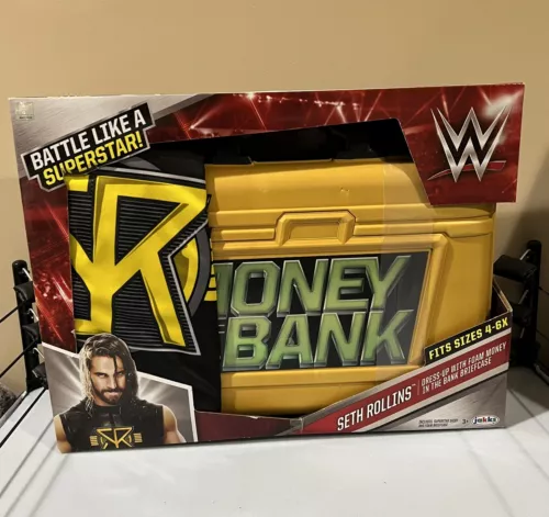 Jakks WWE Seth Rollins Money in the Bank Superstar Shirt & Foam Breifcase
