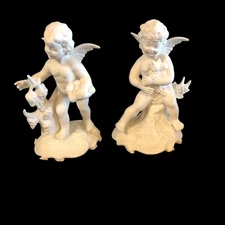 Karl Klette Dresden Cherubs Four Seasons White Bisque Germany Vintage