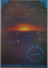 Rave Flyer-Escape Road Block Nottingham -1992-Size A5 fold out -VGC-D