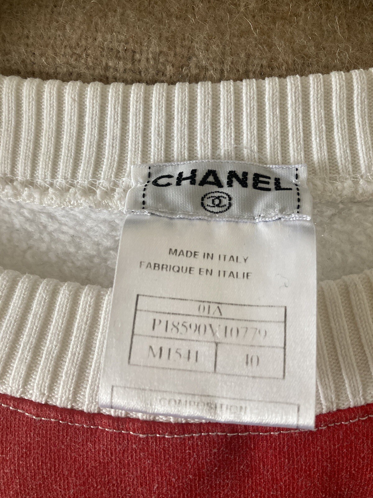 Chanel vintage stripe print sweatshirt 40 (RARE) *SEE DESCRIPTION* image 8