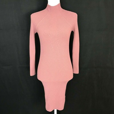 pink ribbed bodycon dress