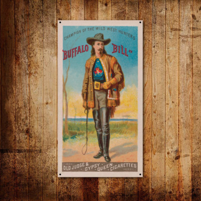 Buffalo Bill Wild West Show Cigarette Card Vintage Style Poster Banner  14