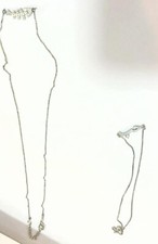 Necklace  Bracelet women Stainless Steel Chain Set with thickness structure