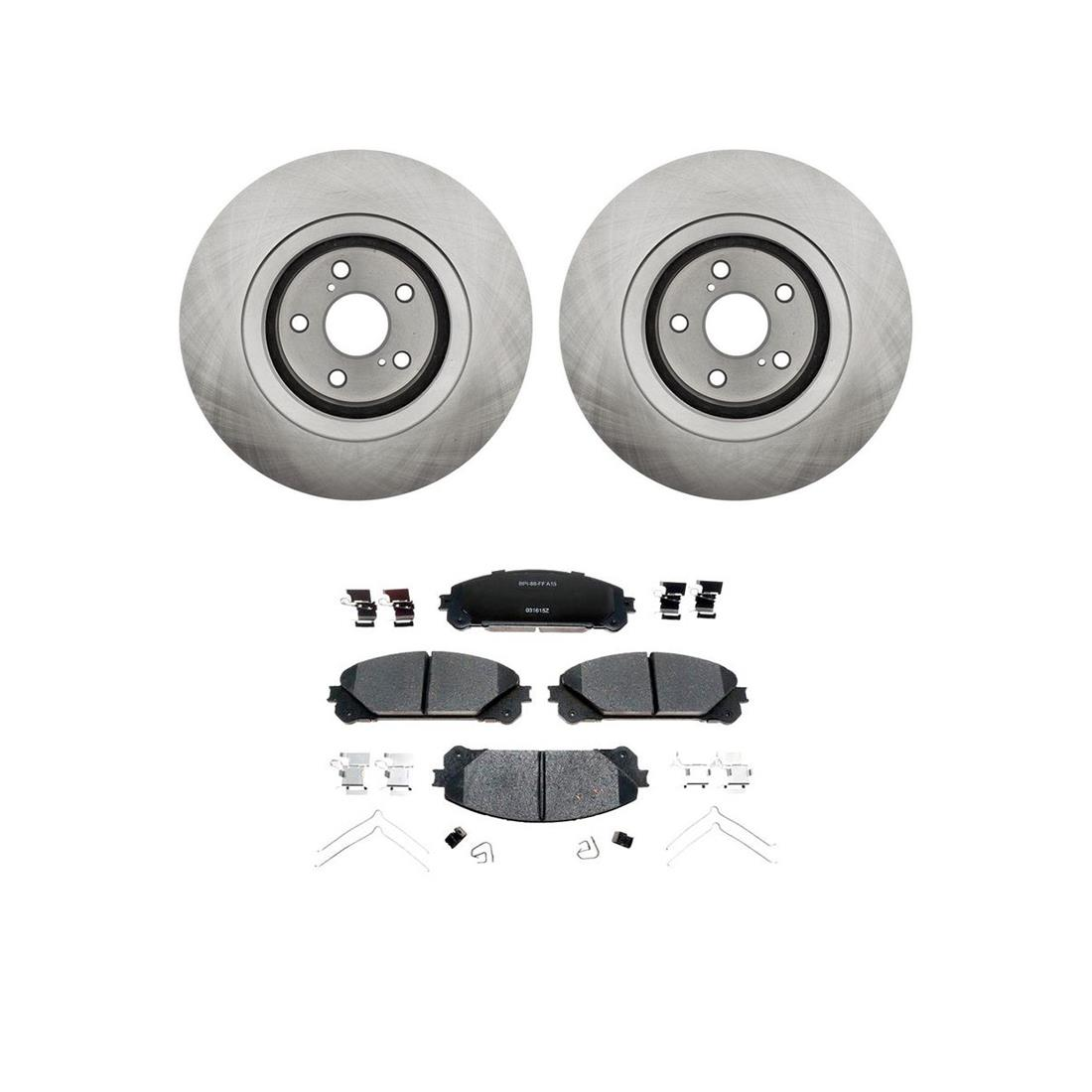 Front Brake Rotors + Ceramic Brake Pads & Hardware For 20162017 Lexus