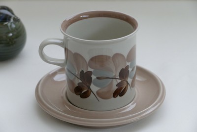 Arabia of Finland Koralli Hand Painted Large Cup with Saucer