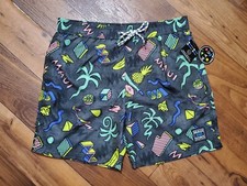 Maui and Sons Men's Large Swim Board Shorts Drawstring Elastic Waist Mesh Lined