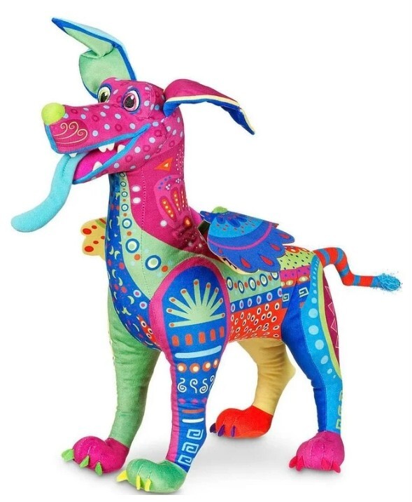 Peluche Dante Coco le chien guide spirituel fidèle de 40cm en velours