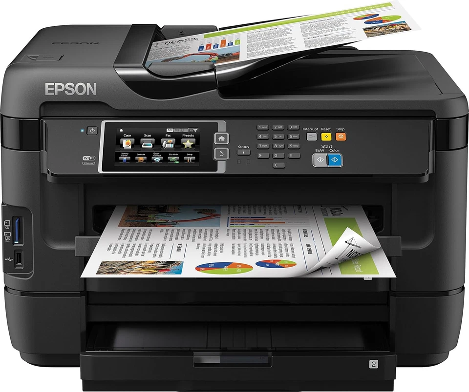 Epson WF-7620DTWF Workforce Multifunzione A3+ fronte e retro Ink-Jet a Colori - Immagine 3 di 4