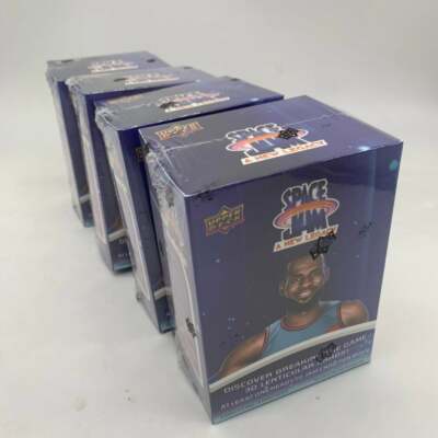 4 box lot 2021 Upper Deck SPACE JAM 2 trading cards Blaster boxes LeBron Auto?