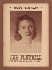 Helen Hayes "HAPPY BIRTHDAY" Enid Markey / Dort Clark / Anita Loos 1946 Playbill