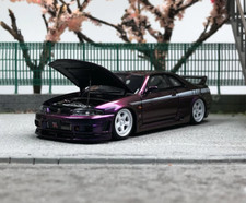 FH 1:64 JDM Purple Skyline GTR R33 Nismo 400R Sport Model Diecast Metal Car