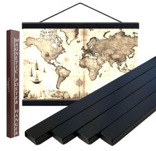 60" Magnetic Poster Hanger Frame - Sturdy Teak Wood Poster Frame 60X40 60X36 60X