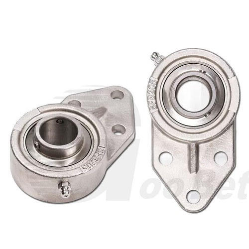UCFB Metric Flange 3-Bolt Self Lube Pillow Block Bearing Stainless Steel 201-209 - Picture 5 of 22