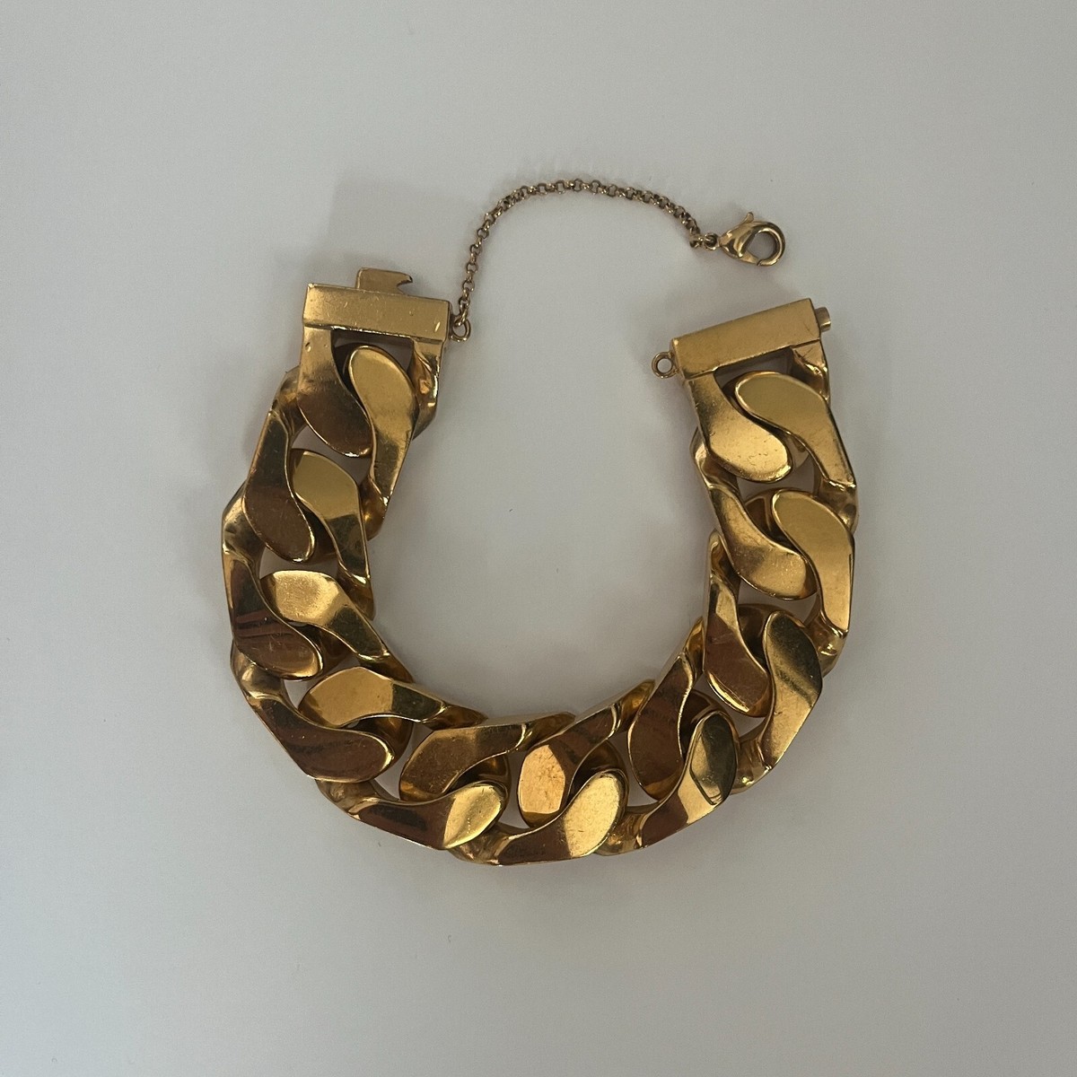 Vintage「CELINE」Gold color bracelet マカダム6 Celine Chunky Bracelet Gold Tone M | eBay