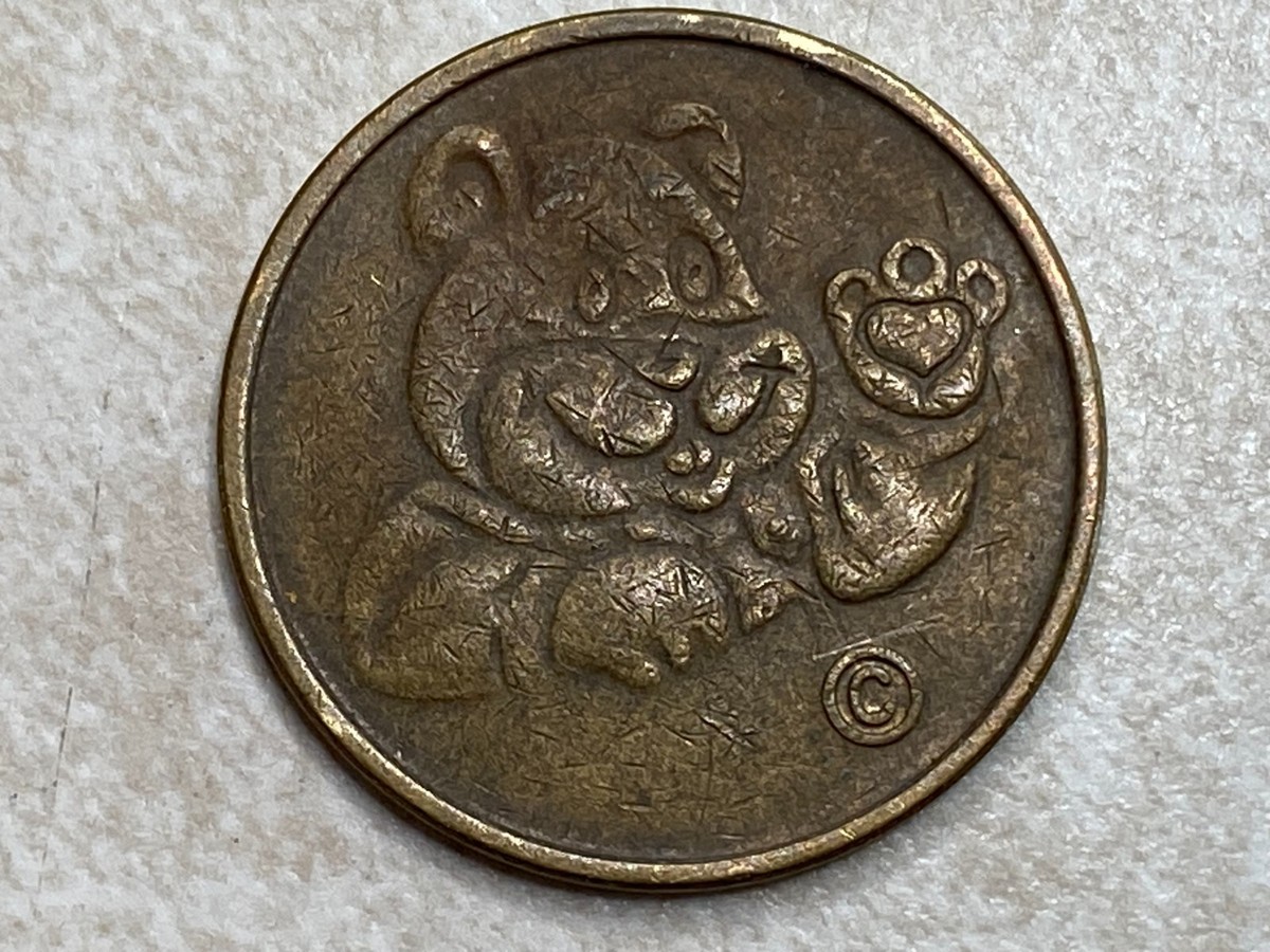 Ted D Bear's Pizza Playland Moreno Valley CA Arcade coin Medal