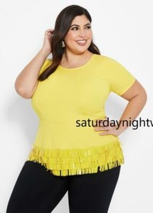 ashley stewart peplum top